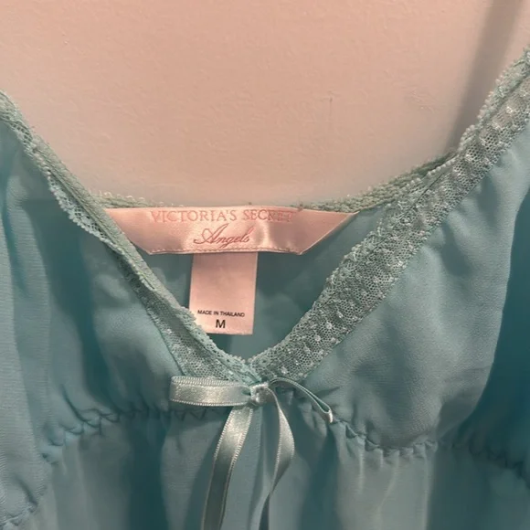 Victoria's Secret Angel Light Blue Babydoll Chemise Size M - Picture 4 of 6